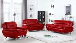 Set Kursi Tamu Sofa Warna Merah nataliving furniture