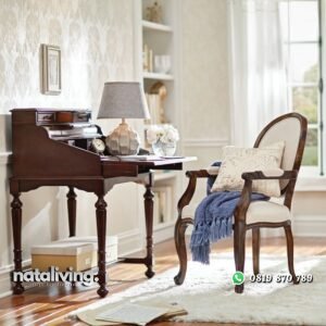 Set Meja Belajar Jati Multifungsi nataliving furniture