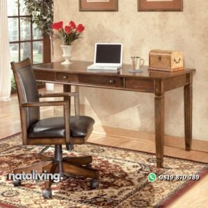 Set Meja Kantor Jati Minimalis Bogor nataliving furniture