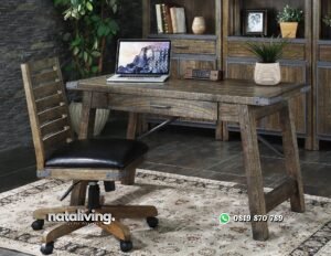Set Meja Kerja Minimalis Klasik nataliving furniture