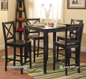 Set Meja Makan 4 Kursi Jati Jepara nataliving furniture