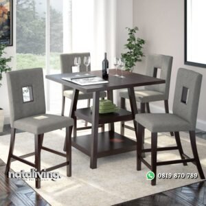 Set Meja Makan Bar Minimalis Modern nataliving furniture