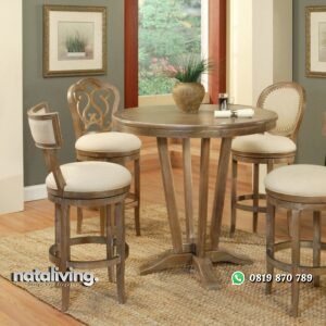 Set Meja Makan Bar Jati Jepara nataliving furniture
