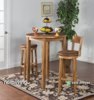 Set Meja Makan Bundar Bar nataliving furniture