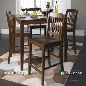 Set Meja Makan Jati 4 Kursi nataliving furniture