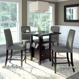 Set Meja Makan Jati Cafe nataliving furniture
