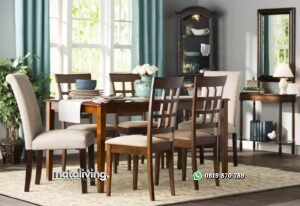 Set Meja Makan Jati Minimalis Modern nataliving furniture