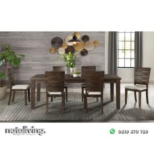 Set Meja Makan Jati Vintage Minimalis nataliving furniture