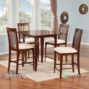 Set Meja Makan Persegi Minimalis nataliving furniture