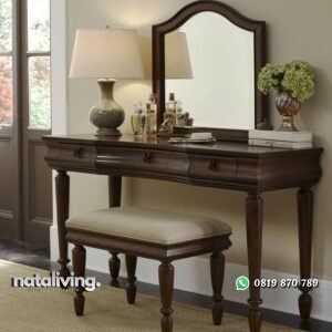 Set Meja Rias Elegant Jati Multifungsi nataliving furniture