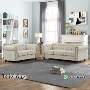 Set Sofa Tamu Chesterfield Klasik Minimalis Modern nataliving furniture