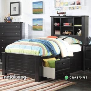 Set Tempat Tidur Anak Jati Laci Multifungsi nataliving furniture