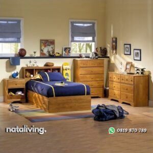 Set Tempat Tidur Anak Kayu Jati Asli nataliving furniture