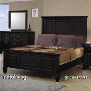 Set Tempat Tidur Jati Minimalis Modern nataliving furniture