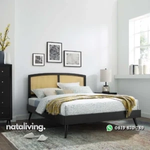 Sierra Tempat Tidur Rotan Kayu Jati Minimalis nataliving furniture