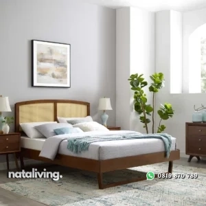 Sierra Tempat Tidur Rotan Kayu Jati Desain Unik nataliving furniture