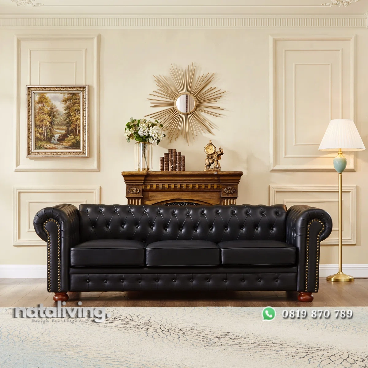 Sofa Tamu Model Chesterfield Minimalis Modern Kain Oscar nataliving furniture 1 Sofa Tamu Model Chesterfield Minimalis Modern Kain Oscar nataliving furniture 1