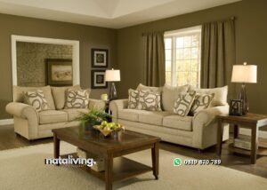 Sofa Tamu Elegant Satu Set nataliving furniture
