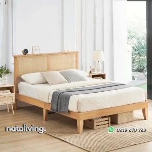 Stavern Tempat Tidur Rotan Desain Minimalis Modern nataliving furniture