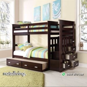 Tempat Tidur Anak 3 Tingkat Jati nataliving furniture