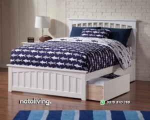 Tempat Tidur Berlaci Minimalis nataliving furniture