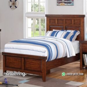 Tempat Tidur Kayu Jati Anak Modern nataliving furniture