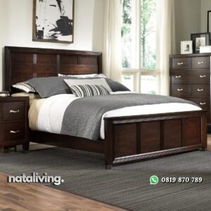 Tempat Tidur Jati Minimalis Satu Set nataliving furniture