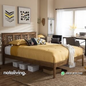 Tempat Tidur Jati Minimalis Unik nataliving furniture