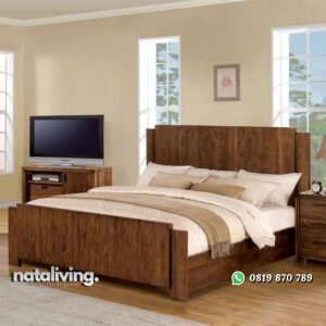Tempat Tidur Jati Rusic Antik nataliving furniture