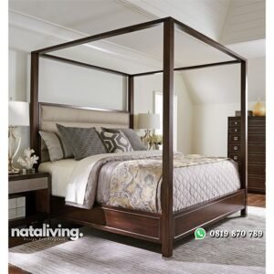 Tempat Tidur Kanopi Kayu Jati Elegant nataliving furniture