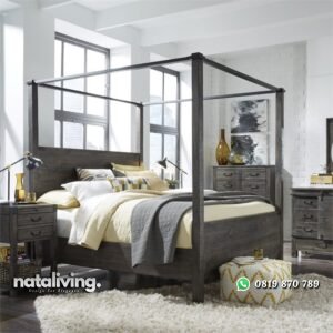 Tempat Tidur Kanopi Minimalis Modern nataliving furniture