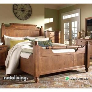 Tempat Tidur Kayu Jati Elegant nataliving furniture