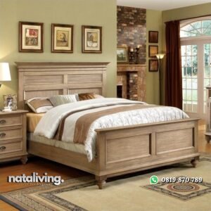 Tempat Tidur Minimalis Elegant Jati nataliving furniture
