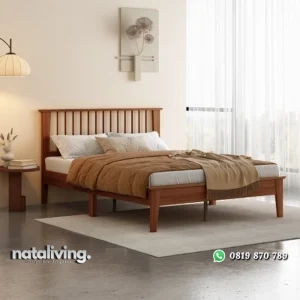 Tempat Tidur Minimalis Modern Kayu Jati Jepara nataliving furniture