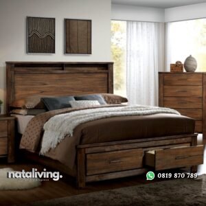 Tempat Tidur Rustic Berlaci nataliving furniture