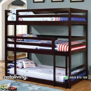 Tempat Tidur Susun 3 Minimalis nataliving furniture