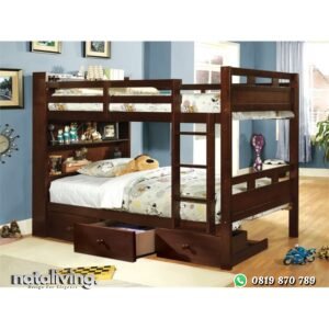 Tempat Tidur Susun Jati Multifungsi Minimalis nataliving furniture