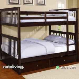 Tempat Tidur Tingkat Jati Minimalis nataliving furniture