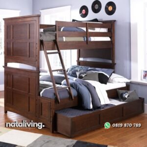 Tempat Tidur Tingkat Jati Sorong nataliving furniture