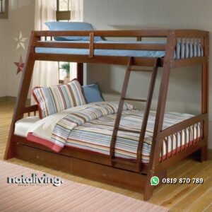 Tempat Tidur Tingkat Kayu Jati Unik nataliving furniture