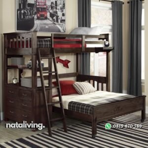 Tempat Tidur Tingkat Kayu Jati Unik nataliving furniture