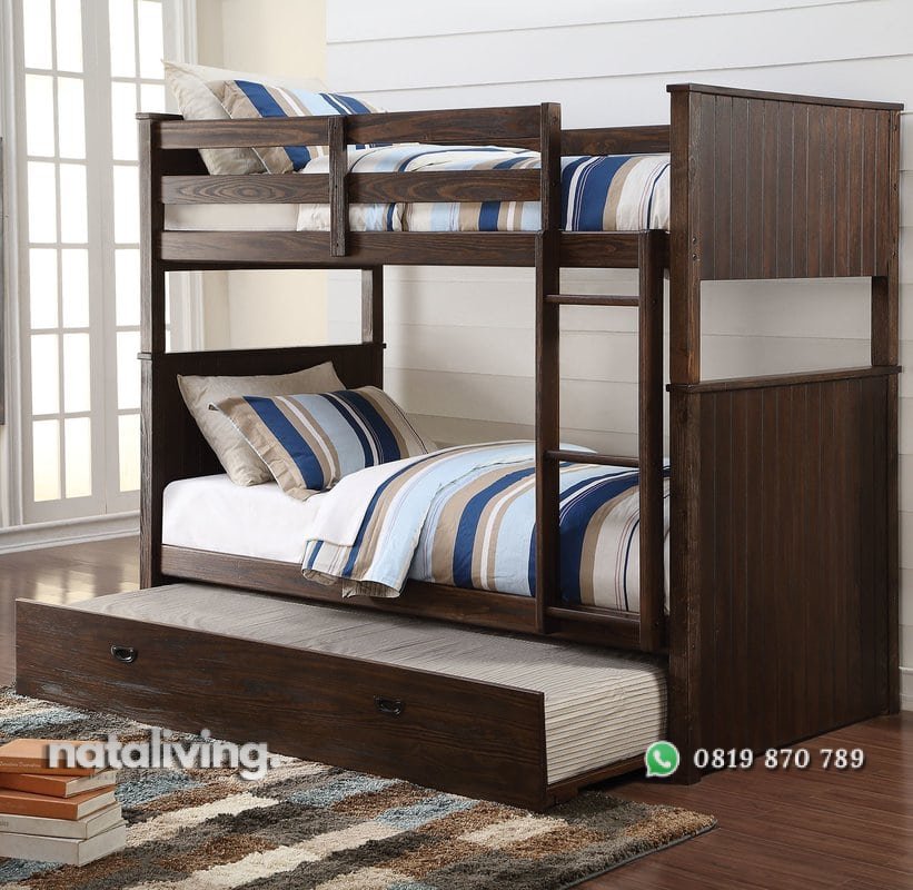 Tempat Tidur Tingkat Sorong Kayu Jati nataliving furniture 1 Tempat Tidur Tingkat Sorong Kayu Jati nataliving furniture 1