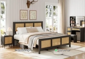 Tererra Tempat Tidur Rotan Kayu Jati Minimalis Terbaru nataliving furniture