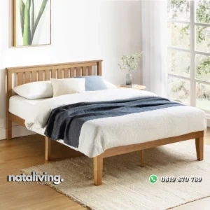 Travie Tempat Tidur Minimalis Modern Kayu Jati Jepara nataliving furniture
