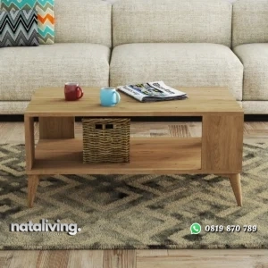 Urban Meja Tamu Kayu Jati Minimalis Finishing Bleaching nataliving furniture