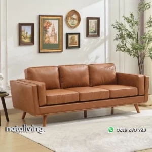 Vegan Sofa Tamu 3 Seater Minimalis Terbaru Kekinian nataliving furniture