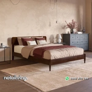 Vetulla Tempat Tidur Kayu Jati Solid Minimalis Jepara nataliving furniture