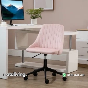 Vinsetto Kursi Kerja Minimalis Kain Beludru Lembut Minimalis nataliving furniture