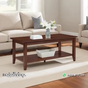 Winston Meja Tamu Murah Kayu Jati Finishing Walnut nataliving furniture