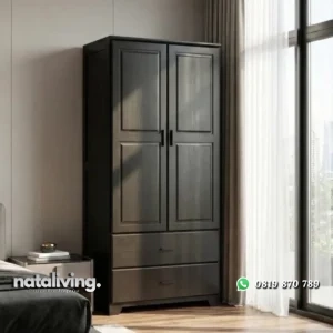 Zulfa Lemari Pakaian 2 Pintu Plywood Minimalis Modern nataliving furniture